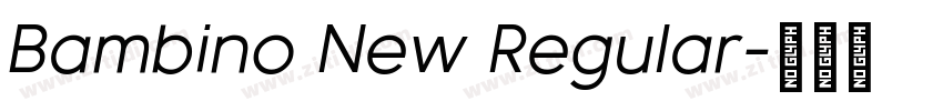 Bambino New Regular字体转换